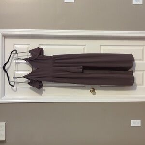 Boutique High-low off the shoulder romper